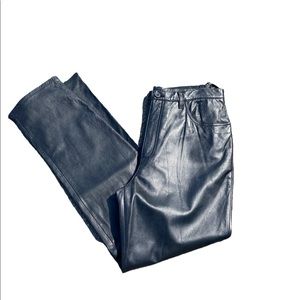 Women's Black Leather Pants